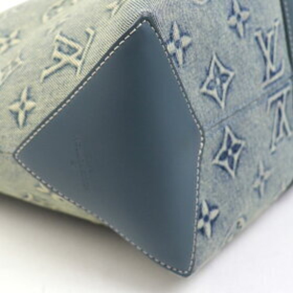Louis Vuitton Weekend Tote NM Monogram Denim Canvas Shopping LV WEEK END - Picture 7 of 9